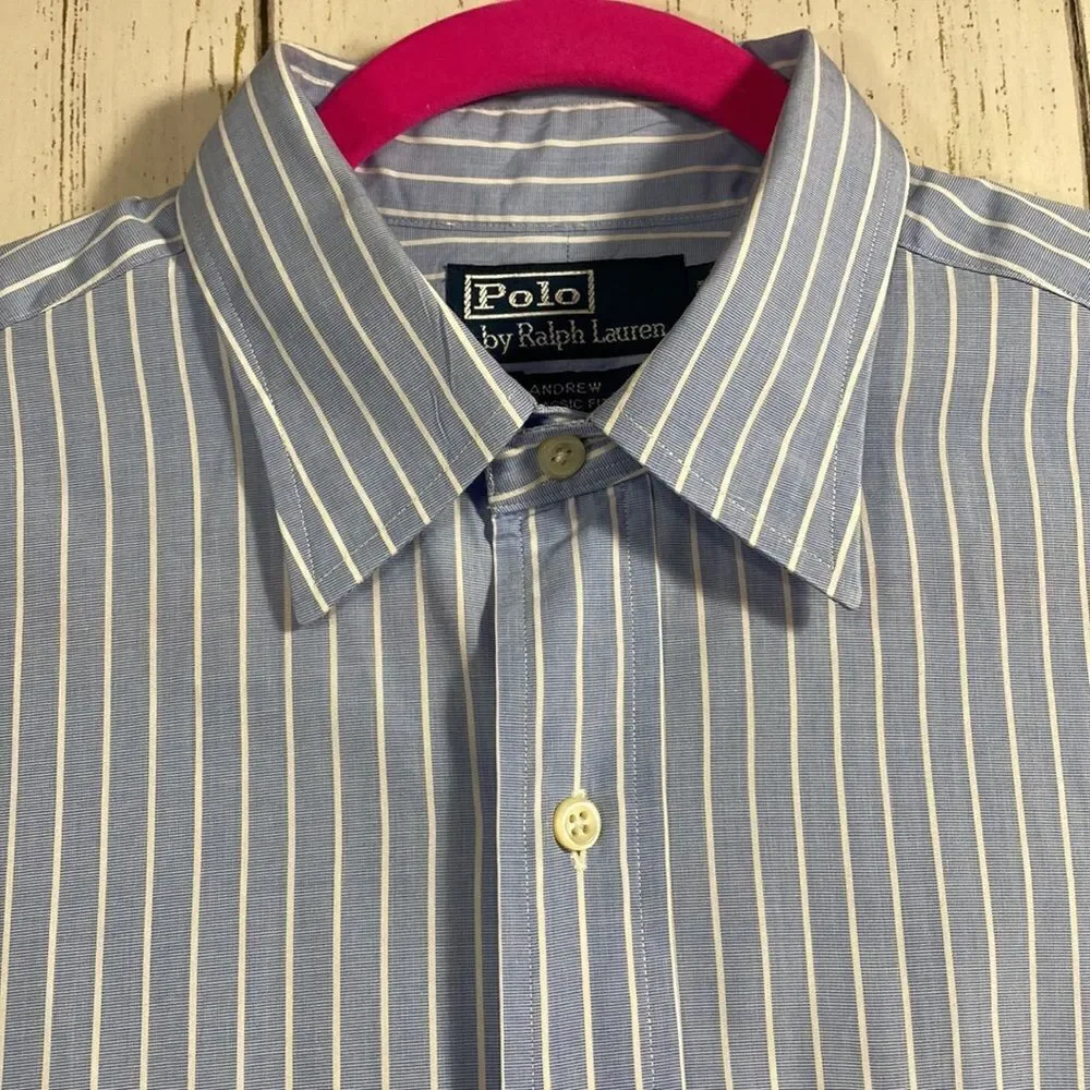 Polo By Ralph Lauren Mens Striped Long Sleeve Button Down Shirt Nautical Preppy